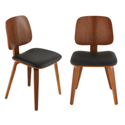 Signature Set van 2 stoelen in zwart vinyl h80,5 cm brand