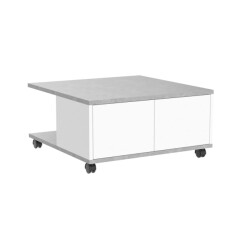 CaliCosy Salontafel op wielen 2 laden 2 vakken l70 cm twin