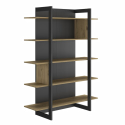 CaliCosy Industriële bibliotheek 5 planken l136 cm russel