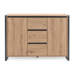 CaliCosy Dressoir met 2 deuren en 3 laden l120 cm industriële stijl denver.