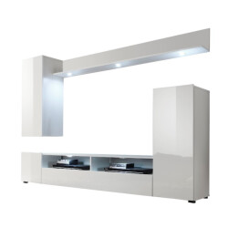 CaliCosy Complete tv-set met glanzend witte fronten l201 cm