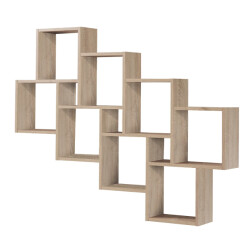 CaliCosy Wandplank met 11 zwevende compartimenten laurio