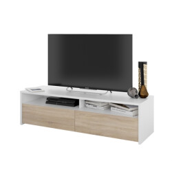 CaliCosy Tv-meubel met 2 openslaande deuren en 2 opbergvakken kioto l130 cm