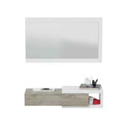 CaliCosy Hangende console omkeerbaar met 1 lade en 1 spiegel l95 cm noon