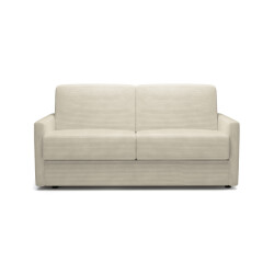 CaliCosy 3-zitsbank in ivoorkleurig ribfluweel omvormbaar tot bed van 140x190 cm giulia