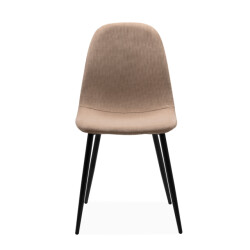 CaliCosy Set van 4 stoelen van ribfluweel met zwart metalen frame l43 cm anya
