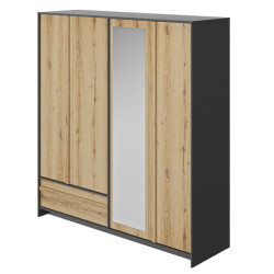 CaliCosy Garderobekast 4 deuren en 1 lade mimizan l197 cm franse productie