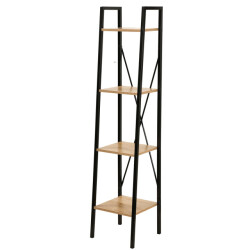 CaliCosy Boekenplank met 4 tiers industriële houtenlook en metaal meubels h148 cm -