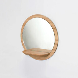 CaliCosy Wandspiegel met plank klein model dia. 29,5 cm