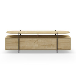 CaliCosy Tv-meubel 4 deuren en metalen poten l160 cm hinoa