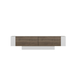 CaliCosy Tv-meubel 2 deuren in walnoot- en witdecor l150 cm matera