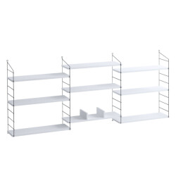 CaliCosy Wit rek met zwart metaal h216 cm lungo