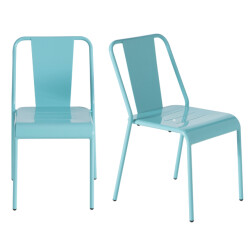 Signature Set van 2 achille indus metalen stoelen