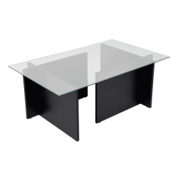CaliCosy Salontafel met glazen blad l105 cm noah