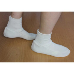 CaliCosy Pantoffels warmte maat l/xl heren ivoor wol 25 x 15 x 2 cm