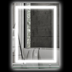 4goodz Badkamerspiegel 50x70 cm met touch verlichting en planchet