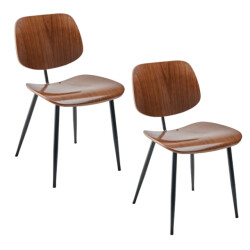 Signature Stoelen met walnootafwerking olympia set van 2