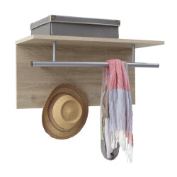 CaliCosy Wandkapstok met kledingrek 4 haken l72 cm spot