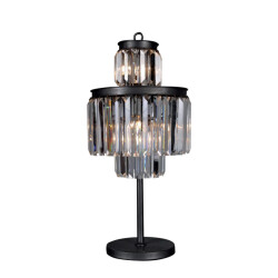 Signature Tafellamp glas metaal fulgurant grijs