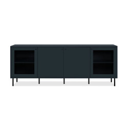 CaliCosy Buffet bas 4 deuren waarvan 2 met glas marineblauw l180 cm bogota