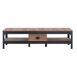CaliCosy Tv-meubel oude eik met 2 nissen en 1 lade l151 cm