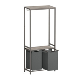 CaliCosy Opbergmeubel voor badkamer met geïntegreerde wasmand h175 cm