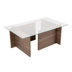 CaliCosy Salontafel met glazen blad l105 cm noah