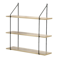 CaliCosy Wandplank 3 niveaus houtdecor l60 cm