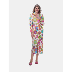 Mucho Gusto ® jurk francis bay barok cirkelprint