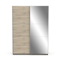 CaliCosy Kast met 2 schuifdeuren en spiegel ghost l148 cm