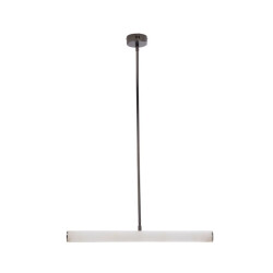 Signature Horizontale kroonluchter in albast en metaal l80 cm montaigne