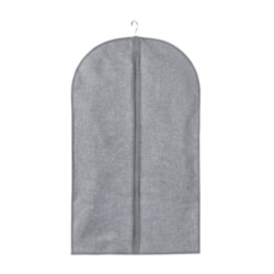 CaliCosy Kledingbeschermhoes van stof in linnenlook grijs h135 cm