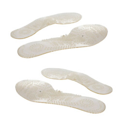 CaliCosy Paar masserende inlegzolen, damesmodel, transparant flexibel pvc, 25 cm set