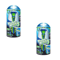 CaliCosy Scheermes met 3 messen, draaibare kop, 5 vervangende plastic cartridges, 14 cm -