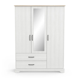 CaliCosy Kast met 3 deuren, 1 spiegel en 2 laden cottage h199,60 cm