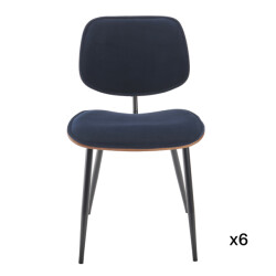 Signature Set van 6 fluwelen stoelen olympia