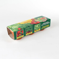 CaliCosy Set van 3 terracotta potten voor het zaaien van salades en tomaten
