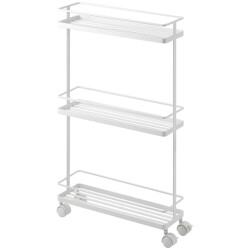 CaliCosy Dienstwagen van wit staal op wielen l38 cm