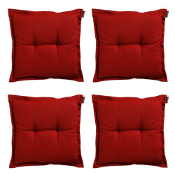 Madison Zitkussen universeel rib red- 50x50 - 4 stuks