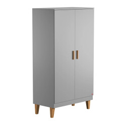 CaliCosy Kast met 2 deuren, 2 planken en 1 kledingstang l100 x h186.5 cm lounge