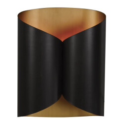 Signature Metalen wandlamp zwart papyrus