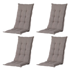 Madison tuinkussens hoge rug panama taupe 123x50 - 4 stuks