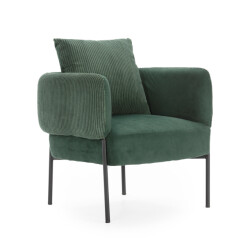 CaliCosy Fauteuil in stof met zwarte metalen poten l73 cm aruni