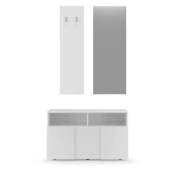 CaliCosy Set 3 stuks met klein meubel, wandkapstok en spiegel dama h165 cm