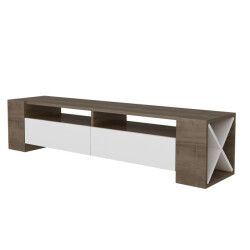CaliCosy Meubel tv 2 laden noten en wit decor l155 cm sosruko