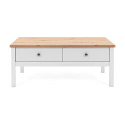 CaliCosy Salontafel 2 laden l100 cm wit decor bergen
