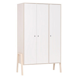 CaliCosy 3-deurskast met 5 legplanken en 1 hangruimte spot