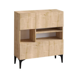 CaliCosy Buffet 3 nissen en 4 deuren eiken saffier decor h125 cm krista