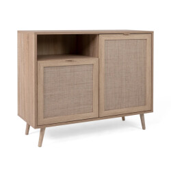 CaliCosy Buffet 2 deuren 1 nis l101 cm rotanprint bali