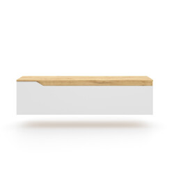 CaliCosy Meubel tv 1 deur decor eikenhout en wit l140 cm tree
